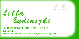 lilla budinszki business card